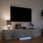 Preview: Fernsehschrank mit LED 165x34x40 cm Betongrau Holzwerkstoff