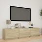 Preview: ARDEBO.de - Fernsehschrank mit LED 165 x 34 x 40 cm Sonoma-Eiche