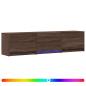 Preview: Fernsehschrank mit LED 165 x 34 x 40 cm Braun Eichen-Optik