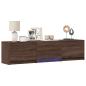 Preview: Fernsehschrank mit LED 165 x 34 x 40 cm Braun Eichen-Optik