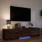 Preview: Fernsehschrank mit LED 165 x 34 x 40 cm Braun Eichen-Optik