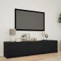 Preview: ARDEBO.de - Fernsehschrank mit LED 165 x 34 x 40 cm Schwarz Holzwerkstoff