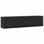 Preview: Fernsehschrank mit LED 165 x 34 x 40 cm Schwarz Holzwerkstoff