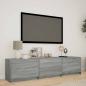 Preview: ARDEBO.de - Fernsehschrank mit LED 165x34x40 cm Graues Sonoma Holzwerkstoff