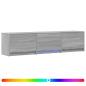 Preview: Fernsehschrank mit LED 165x34x40 cm Graues Sonoma Holzwerkstoff