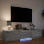 Preview: Fernsehschrank mit LED 165x34x40 cm Graues Sonoma Holzwerkstoff