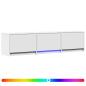 Preview: Fernsehschrank mit LED 165 x 34 x 40 cm Weiß Holzwerkstoff