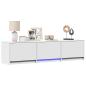 Preview: Fernsehschrank mit LED 165 x 34 x 40 cm Weiß Holzwerkstoff