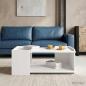 Preview: Couchtisch Weiß 90 x 50 x 33 cm Holzwerkstoff