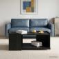 Preview: ARDEBO.de - Couchtisch Schwarz Eichen-Optik 90 x 50 x 33 cm Holzwerkstoff