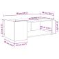 Preview: Couchtisch Sonoma-Eiche 90 x 50 x 33 cm Holzwerkstoff