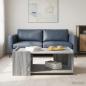 Preview: Couchtisch Sonoma-Grau 90 x 50 x 33 cm Holzwerkstoff