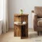 Preview: ARDEBO.de - Beistelltisch mit Speicher Altholz Ø 39,5 x 55 cm Holzwerkstoff