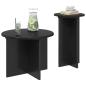 Preview: Beistelltisch-Set 2 Stk. Schwarz Eichen-Optik Ø 45 x 35 cm