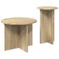Preview: Beistelltisch-Set 2 Stk. Sonoma-Eiche Ø 45 x 35 cm