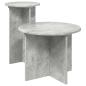 Preview: Beistelltisch-Set 2 Stk. Betongrau Ø 45 x 35 cm Holzwerkstoff