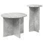 Preview: Beistelltisch-Set 2 Stk. Betongrau Ø 45 x 35 cm Holzwerkstoff