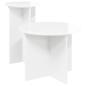 Preview: Beistelltisch-Set 2 Stk. Hochglanz Weiß Ø 45 x 35 cm