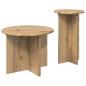 Preview: Beistelltisch-Set 2 stk. Artisan-Eiche Ø 45 x 35 cm