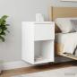 Preview: Bettschrank Weiß 29 x 31,5 x 49 cm Holzwerkstoff