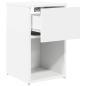 Preview: Bettschrank Weiß 29 x 31,5 x 49 cm Holzwerkstoff