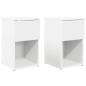 Preview: Bettschrank 2 Stk. Weiß 29 x 31,5 x 49 cm Holzwerkstoff