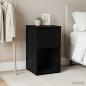 Preview: ARDEBO.de - Bettschrank Schwarz Eichen-Optik 29 x 31,5 x 49 cm