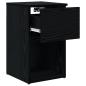 Preview: Bettschrank Schwarz Eichen-Optik 29 x 31,5 x 49 cm