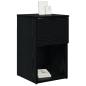 Preview: Bettschrank 2 Stk. Schwarz Eichen-Optik 29 x 31,5 x 49 cm