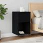 Preview: Bettschrank 2 Stk. Schwarz Eichen-Optik 29 x 31,5 x 49 cm