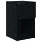 Preview: Bettschrank 2 Stk. Schwarz Eichen-Optik 29 x 31,5 x 49 cm