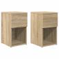 Preview: Bettschrank 2 Stk. Sonoma-Eiche 29 x 31,5 x 49 cm Holzwerkstoff