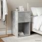 Preview: ARDEBO.de - Bettschrank Betongrau 29 x 31,5 x 49 cm Holzwerkstoff