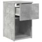 Preview: Bettschrank Betongrau 29 x 31,5 x 49 cm Holzwerkstoff