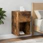 Preview: Bettschrank 2 Stk. Räuchereiche 29 x 31,5 x 49 cm Holzwerkstoff