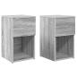 Preview: Bettschrank 2 Stk. Sonoma-Grau 29 x 31,5 x 49 cm Holzwerkstoff