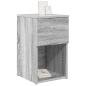 Preview: Bettschrank 2 Stk. Sonoma-Grau 29 x 31,5 x 49 cm Holzwerkstoff