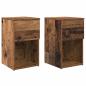 Preview: Bettschrank 2 Stk. Altholz 29 x 31,5 x 49 cm Holzwerkstoff