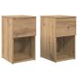 Preview: Bettschrank 2 stk. Artisan-Eiche 29 x 31,5 x 49 cm