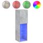 Preview: TV-Schrank mit LED-Leuchten Betongrau 30,5x30x102 cm