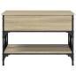 Preview: Couchtisch Sonoma-Eiche 70x50x50 cm Holzwerkstoff und Metall