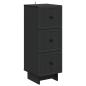 Preview: Schubladenschrank Schwarz 33 x 34,5 x 90 cm Holzwerkstoff