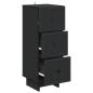 Preview: Schubladenschrank Schwarz 33 x 34,5 x 90 cm Holzwerkstoff