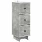 Preview: Schubladenschrank Betongrau 33 x 34,5 x 90 cm Holzwerkstoff