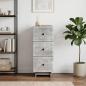 Preview: Schubladenschrank Betongrau 33 x 34,5 x 90 cm Holzwerkstoff