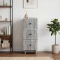 Preview: Schubladenschrank Graues Sonoma 33 x 34,5 x 90 cm Holzwerkstoff