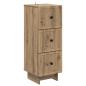 Preview: Schubladenschrank 33 x 34,5 x 90 cm Holzwerkstoff Artisan-Eiche