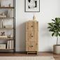 Preview: Schubladenschrank 33 x 34,5 x 90 cm Holzwerkstoff Artisan-Eiche