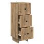 Preview: Schubladenschrank 33 x 34,5 x 90 cm Holzwerkstoff Artisan-Eiche