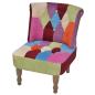 Preview: Französische Stühle 2 Stk. Patchwork-Design Stoff